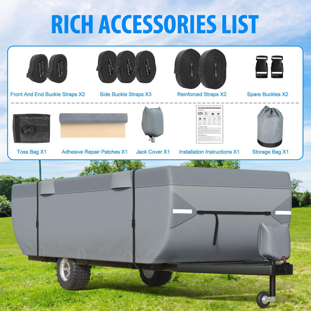 9 Layers 14-16ft Tent Trailer Cover S187168