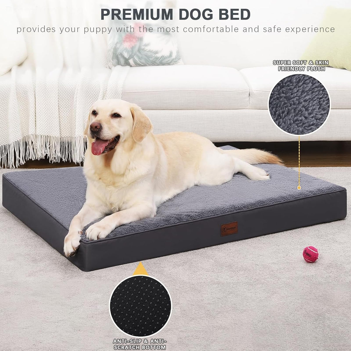 Medium Size Waterproof Orthopedic Dog Crate Bed K66428