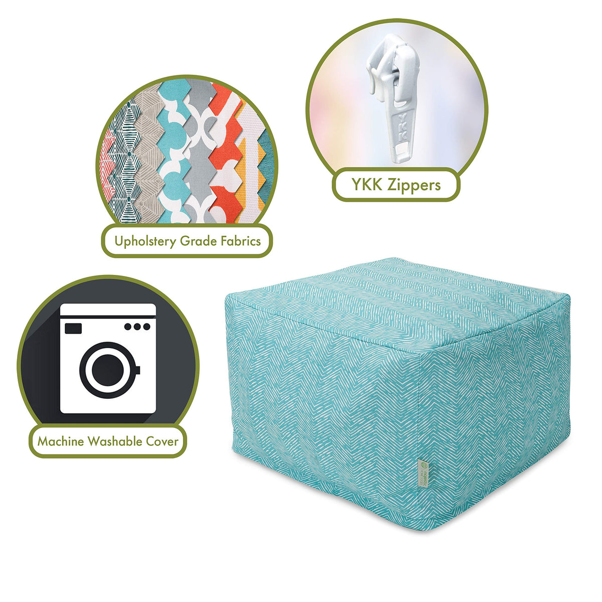 Teal Large Ottoman Q787