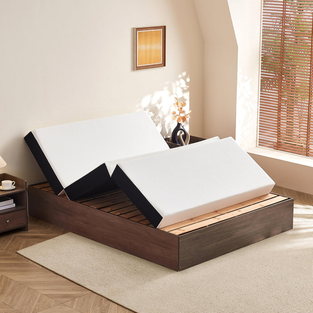 6 Inch Tri Fold Memory Foam Queen Mattress with Washable Cover J693