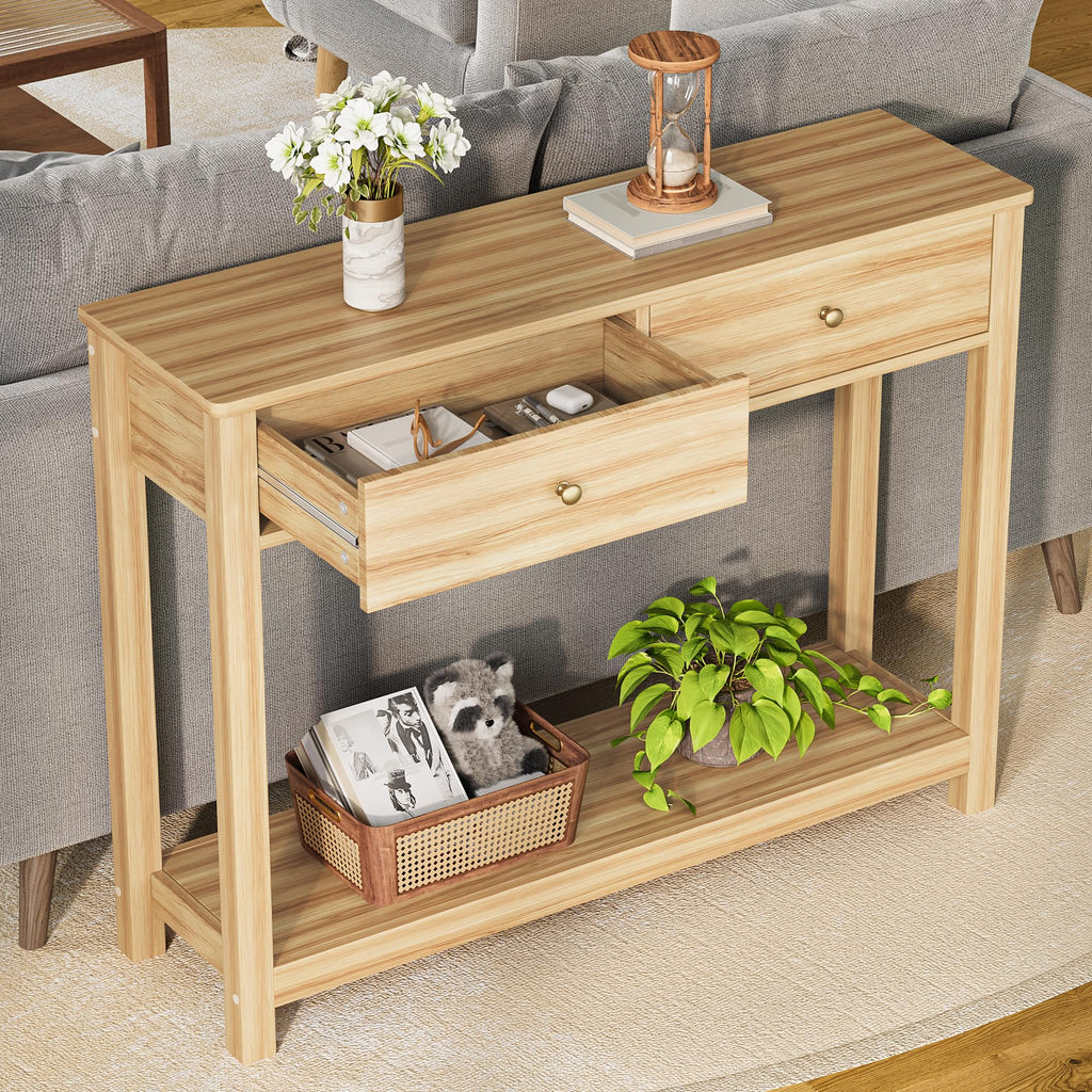 2 Drawer Oak Console Table L324556