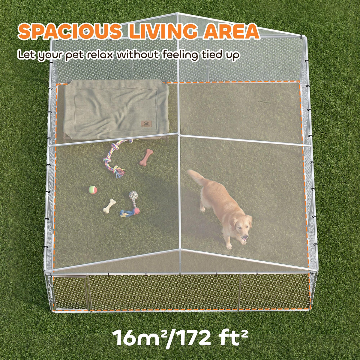 Extra Large Outdoor Dog Kennel 13' x 13' x 6.5' G702