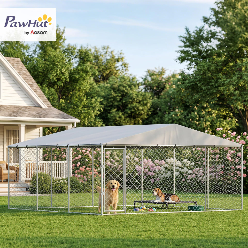 Extra Large Outdoor Dog Kennel 13' x 13' x 6.5' G702
